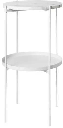 Cozy Living Fryd Marmor/Snövitt Sängbord